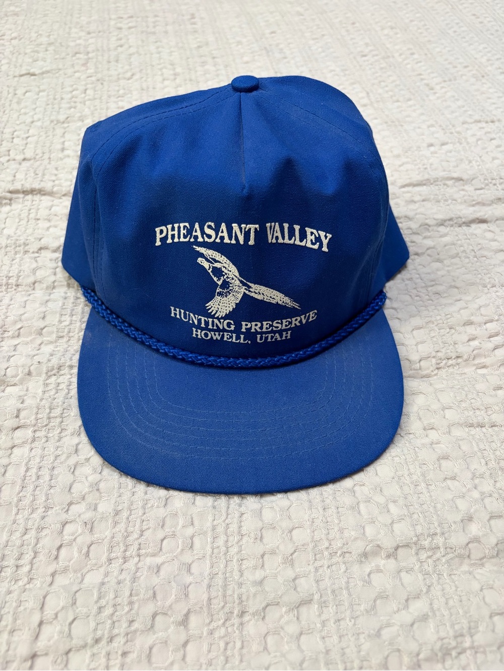 Pheasant Valley Blue Rope-Trim Snapback Hat